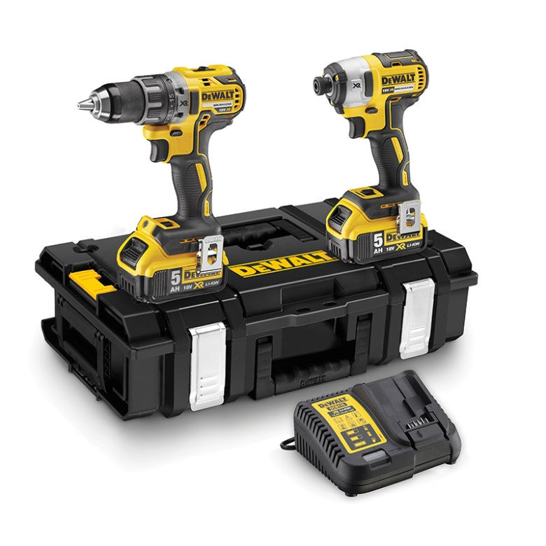 סט אימפקט ומקדחה 5AH 18V DeWALT DCK266P2