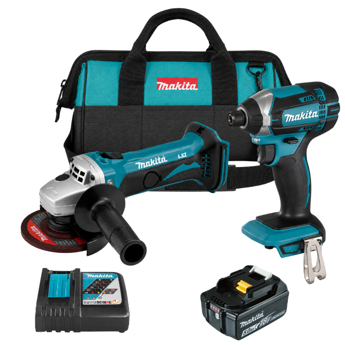 סט 2 כלים סוללה ומטען מהיר בתיק Makita