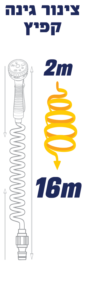 צינור גינה קפיץ 16 מטר כולל אביזרים 151120-002 Klips - מבט נוסף 3