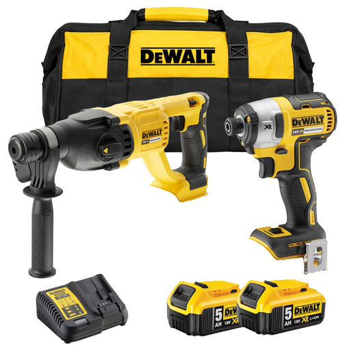 סט 2 כלי עבודה 2 סוללות 5Ah, מטען ותיק DeWalt MTB184