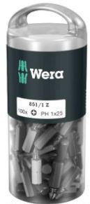 ביט פיליפס PH2x25 Z 100 יח מקצועי Wera 5072441001