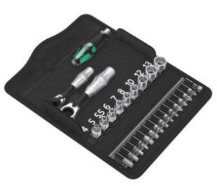 סט ביטים + בוקסות נמוכות בנרתיק מקצועי wera 5135918001