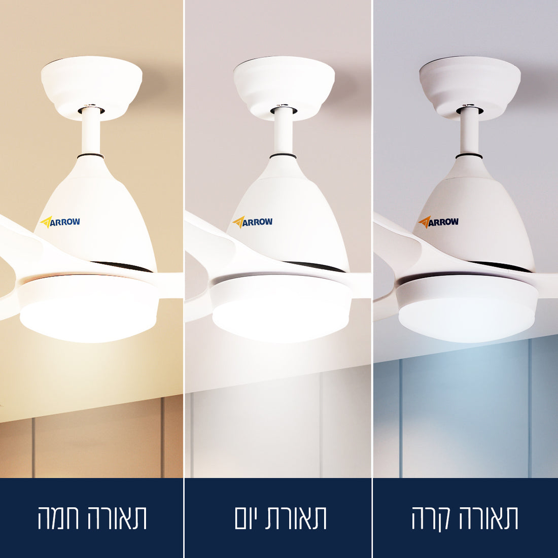 מאוורר תקרה "48 לבן 600302-001 ARROW מוצרי חשמל ARROW - מבט נוסף 3