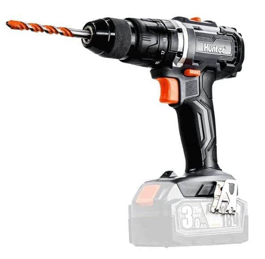 Hunter-100312-043 - 18V מברגה רוטטת קודחת בראשלס+סוללה Hunter 100312-043