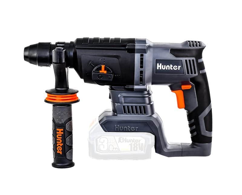פטישון נטען 26 מ"מ Brushless 18V+זוג סוללות 2.5Ah+מטען+תיק Hunter - מבט נוסף 2