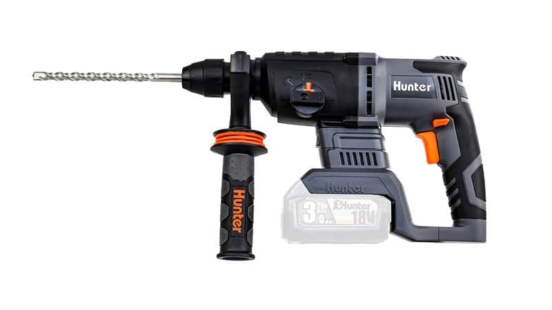 פטישון נטען 26 מ"מ Brushless 18V+זוג סוללות 2.5Ah+מטען+תיק Hunter - מבט נוסף 4