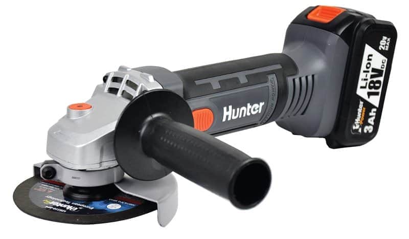 משחזת זוית "18V 4.5 - סוללה 2.5Ah מטען 3A תיק בד ייעודי Hunter - מבט נוסף 6