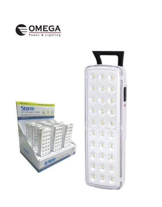 Storm תאורת חירום 30 לד OMEGA OM-L30-display-3.7V