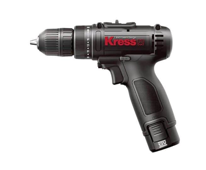 מקדחה 12V שתי סוללות 2AH ומטען KRESS KU200.1