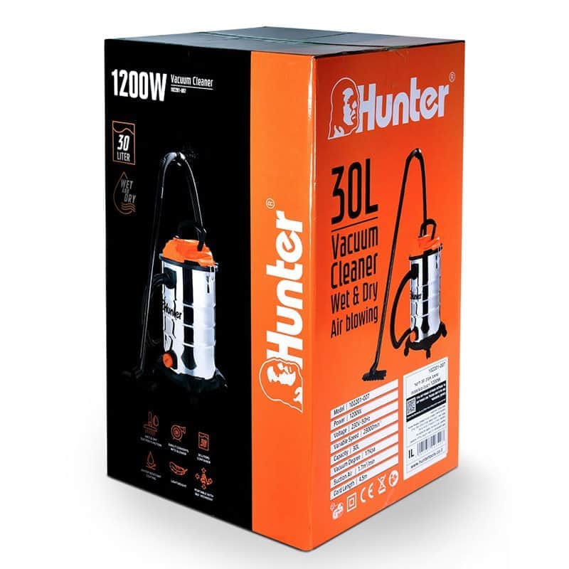 שואב אבק 30L רטוב/יבש Hunter 102201-007 1200W - מבט נוסף 3