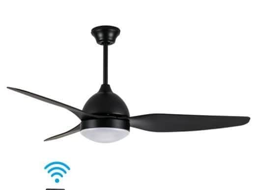 מאוורר תקרה דולפין 50" Dolphin NORTHER NT-IP4450-BK-LED-RC-WF