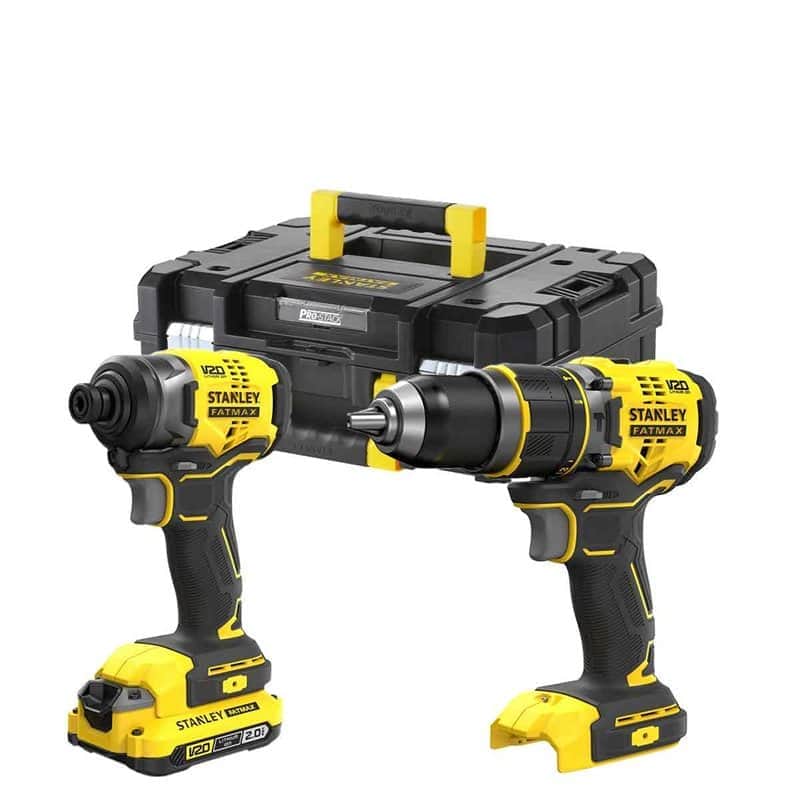 סט מברגות 18V שתי סוללות 2AH ומטען STANLEY FMC2025 STANLEY FATMAX