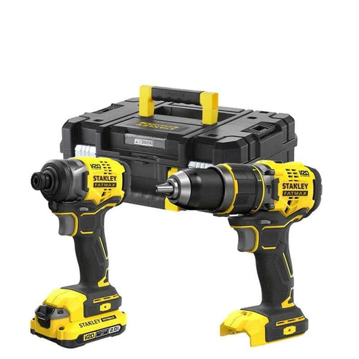 סט מברגות 18V שתי סוללות 2AH ומטען STANLEY STANLEY FATMAX FMC2025