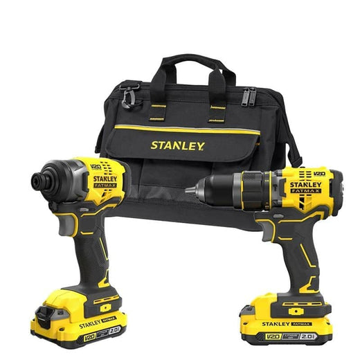 סט מברגות 18V שתי סוללות 4AH ומטען STANLEY STANLEY FATMAX FMC2023