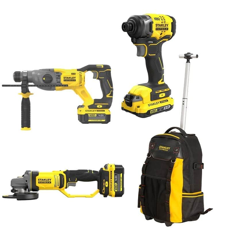 סט 3 כלים 18V שתי סוללות 6AH ומטען STANLEY FMC2024 STANLEY FATMAX