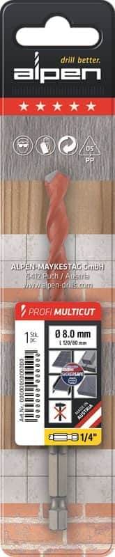 מקדח אוניברסלי 6 ממ חיבור אימפקט ALPEN ALPEN 226593