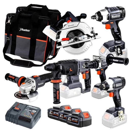 100313-015 - 18V BrushLess סט 6 כלים נטענים 18V האנטר Hunter 100313-015