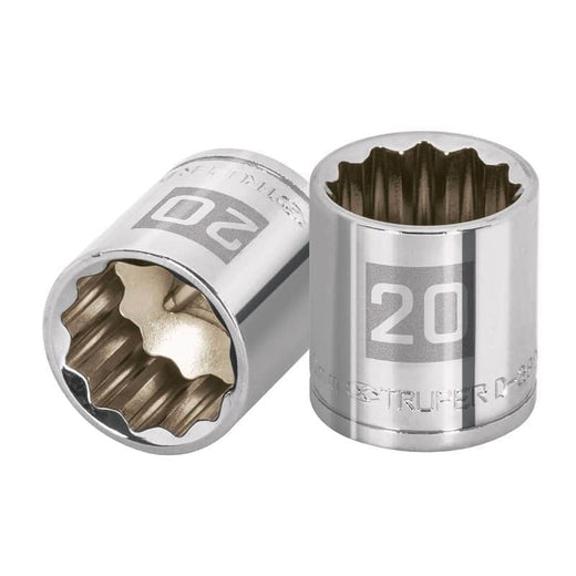בוקסה הינע 21 23 מ"מ TRUPER צלעות מילימטרי CR.V TRUPER 13537