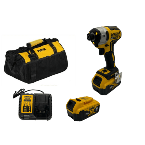 אימפקט 20V שתי סוללות 5AH ומטען DeWALT DCF887