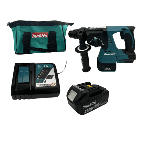 פטישון 18V סוללה 3AH + מטען DHR242 makita DHR242-1-3