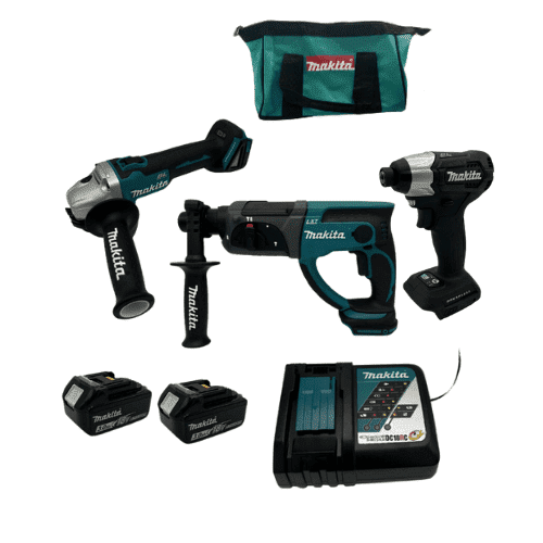 סט 3 כלי עבודה 2 סוללות 5Ah ומטען Makita