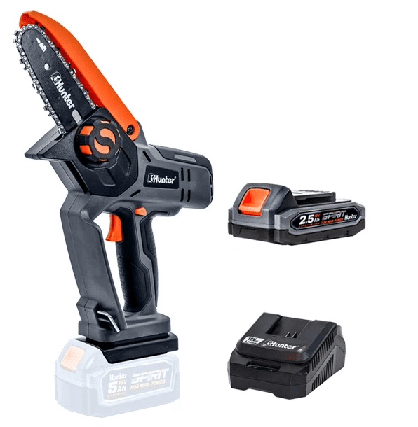 מסור שרשרת "4 נטען 18V - סוללה 2.5Ah מטען 3A Hunter
