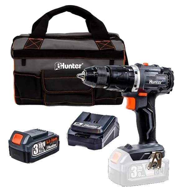 מקדחה 18V סוללה 3Ah ומטען 102700-043 HUNTER