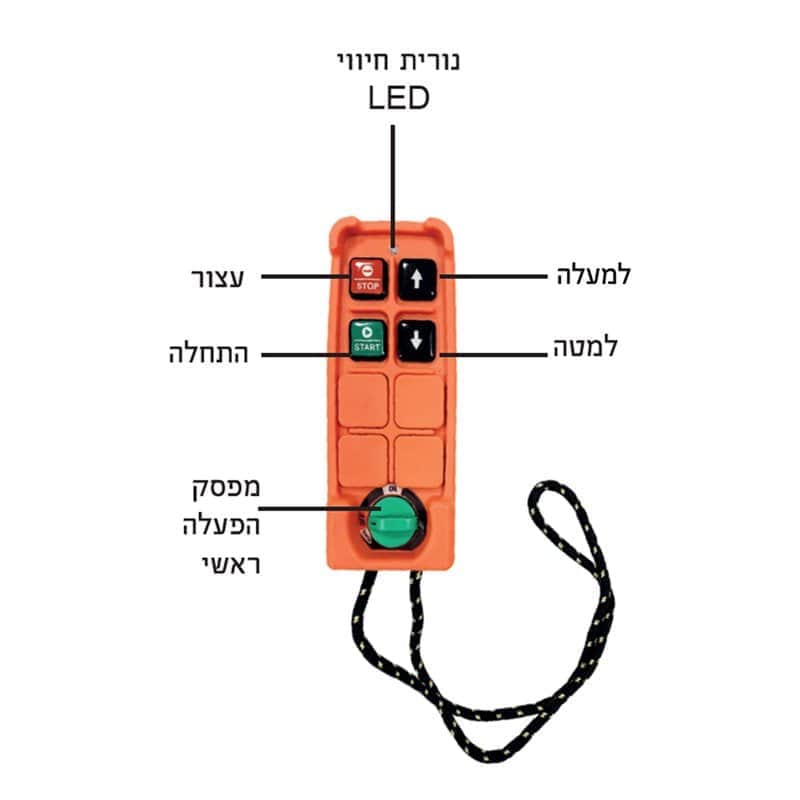 כננת חשמלית עם שלט 300-600 ק"ג 102501-007 Hunter - מבט נוסף 4
