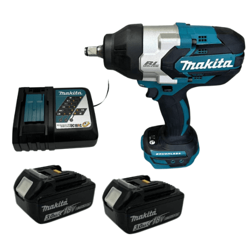 מפתח רטיטה 18V שתי סוללות 6AH ומטען Makita DTW1002