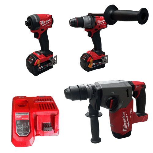 סט דאבלין 2 סוללות 5Ah מטען מהיר milwaukee MTB222
