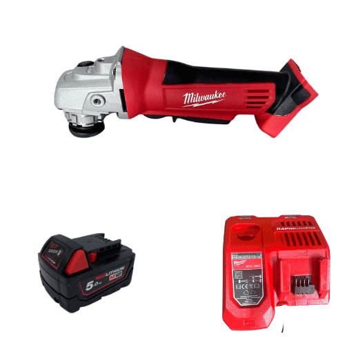 משחזת זווית 18V סוללה 5AH ומטען 2680-20 milwaukee 2680-20-1-5