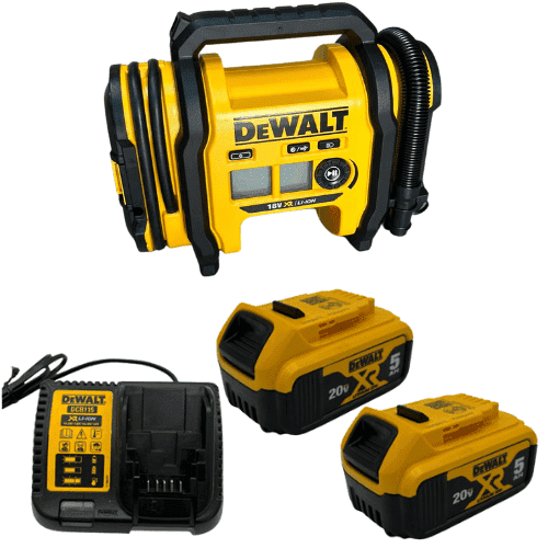 קומפרסור 20V שתי סוללות 5HA מטען DCC018 DeWalt DCC018-2-5