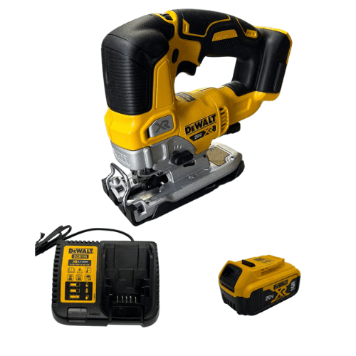 מסור אנכי 20V סוללה 5AH מטען DCS334 DeWalt dcs334-1-5