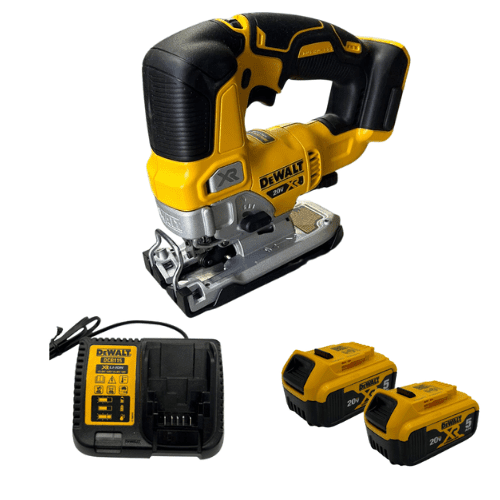 מסור אנכי 20V שתי סוללות 5AH מטען DCS334 DeWalt dcs334-2-5