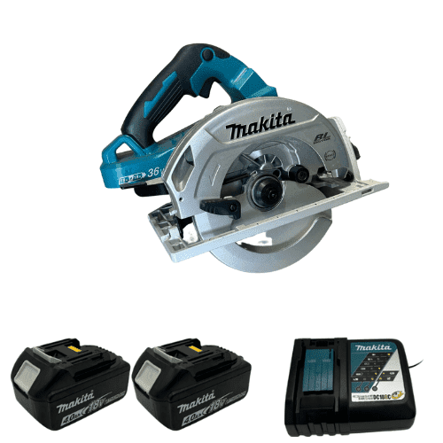 מסור עגול 36V שתי סוללות 4HA ומטען Makita |XSH06 makita XSH06-2-4