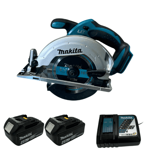 מסור עגול 18V שתי סוללות 4HA ומטען XSS02 makita XSS02-2-4