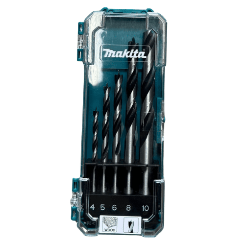 סט 5 מקדחי עץ בקופסה 4-10 מ"מ makita D-72861