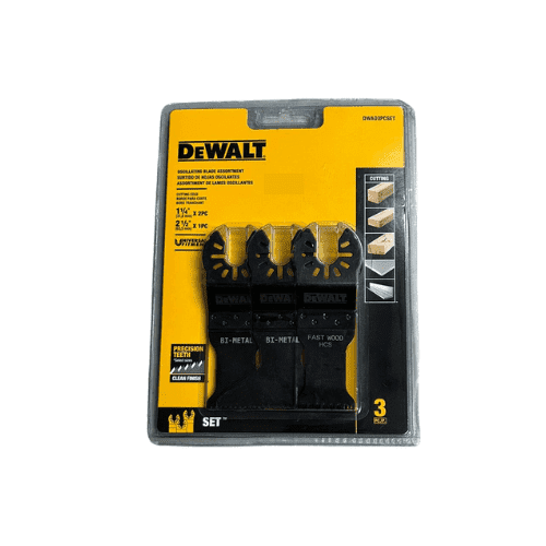 סט 3 להבים למולטיטול 2  לברזל 1 לעץ DeWalt DWA03PCSET