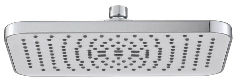 ראש מקלחת מלבני 26X18 שירי כרום לבן Aquila
