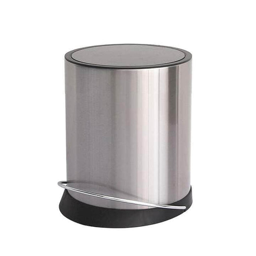פח אשפה עגול 3 ליטר Flat Top + דוושה וטריקה שקטה כרום Aquila 550842