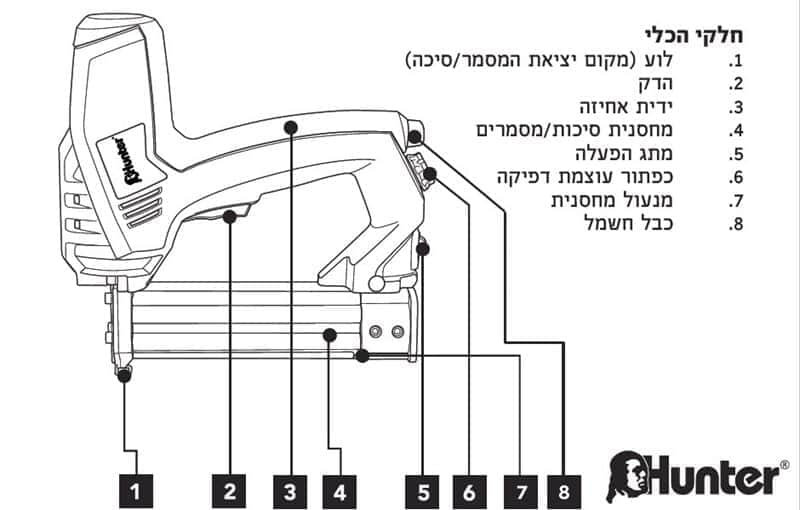 אקדח סיכות חשמלי 102101-001 Hunter - מבט נוסף 2
