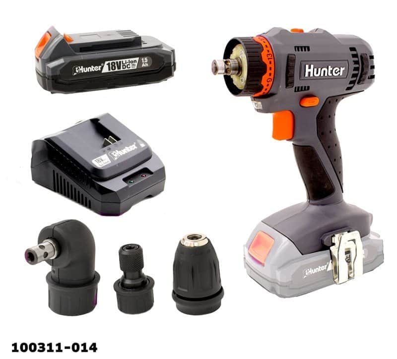 מברגה מודולרית 18V סוללה 1.5Ah מטען 100311-014 HUNTER - מבט נוסף 9
