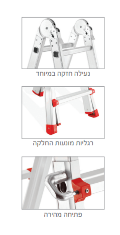 סולם טלסקופי 24 שלבים KRAUSS - מבט נוסף 2