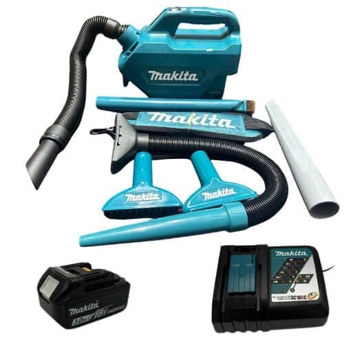 שואב אבק 18V סוללה 5AH ומטען XLC07Z makita XLC07Z-1-5