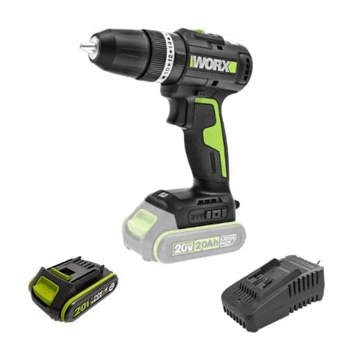 מקדחה 20V סוללה 2Ah ומטען WE213.9 WORX WE213.9-1-2