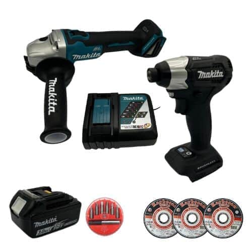 סט 2 כלים סוללה ומטען מהיר בתיק makita MTB311