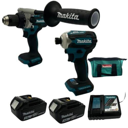 סט 2 כלים שתי סוללות ומטען מהיר בתיק makita MTB317