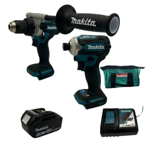 סט 2 כלים סוללה ומטען מהיר בתיק makita MTB318