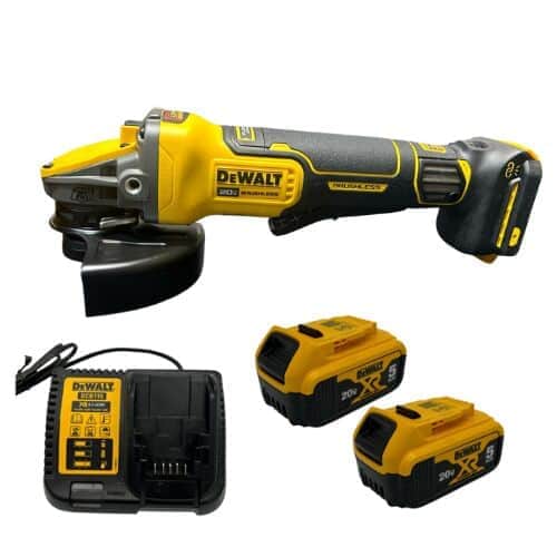 משחזת 60V20V שתי סוללות 5HA ומטען DeWALT DCG416VS