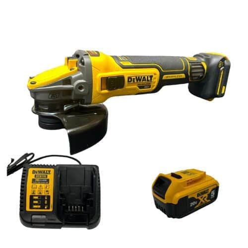 משחזת 60V20V סוללה 5HA ומטען DeWALT DCG409VS